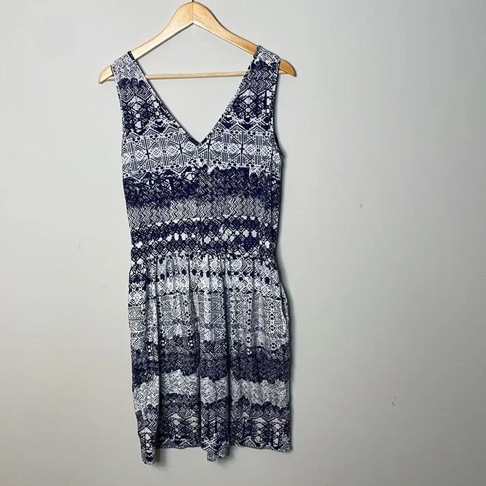 Peruvian Connection Sleeveless V-Neck Mini Dress Size Medium